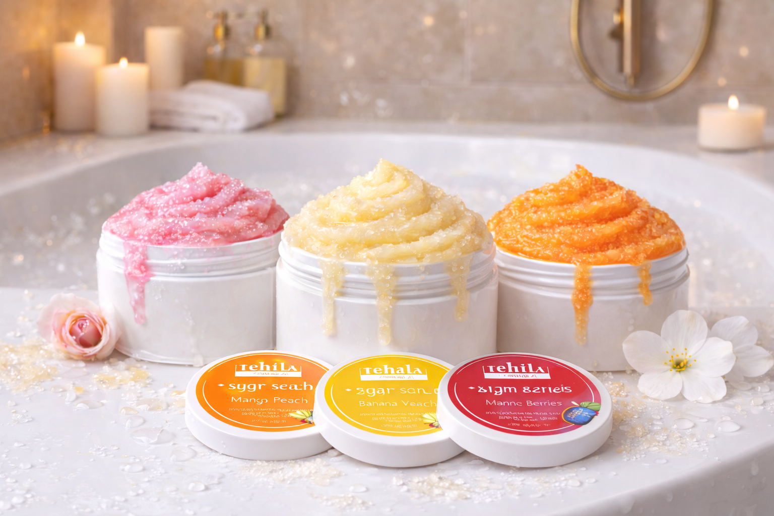 Tehila sugar scrub for gentle exfoliation and smooth glowing skin
