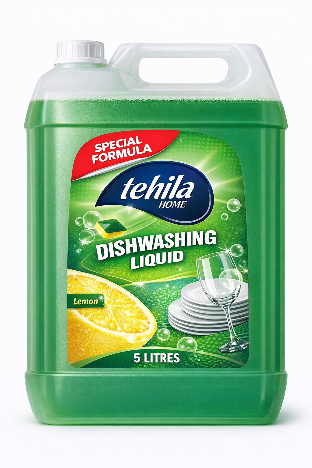 Tehila Home dishwashing liquid for grease cutting and daily dish cleaning
