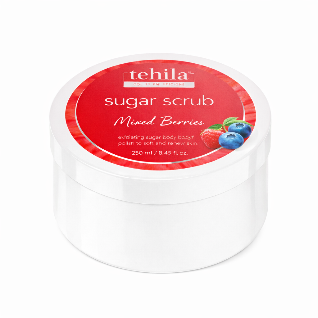 Tehila sugar scrub for gentle exfoliation and smooth glowing skin
