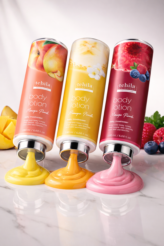 Tehila body lotion for daily skin moisturising and hydration
